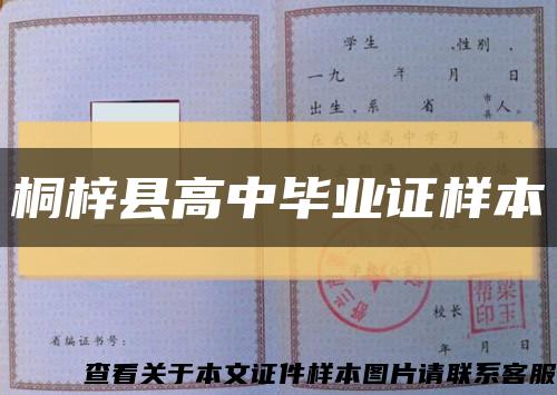 桐梓县高中毕业证样本缩略图