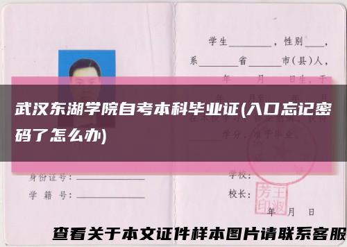 武汉东湖学院自考本科毕业证(入口忘记密码了怎么办)缩略图