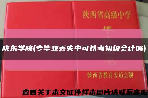 陇东学院(专毕业丢失中可以考初级会计吗)缩略图