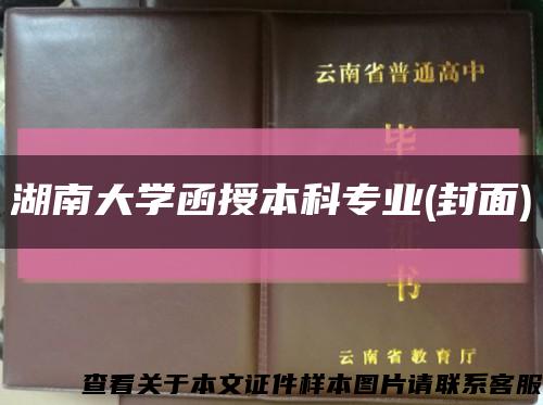 湖南大学函授本科专业(封面)缩略图