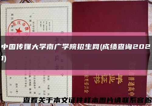 中国传媒大学南广学院招生网(成绩查询2021)缩略图