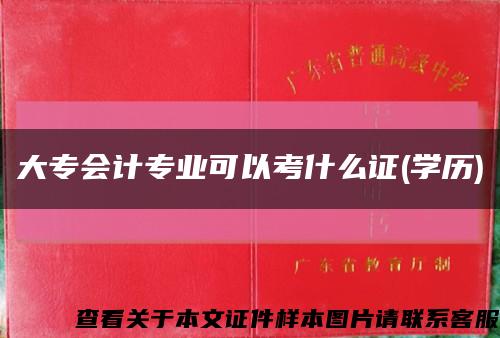 大专会计专业可以考什么证(学历)缩略图