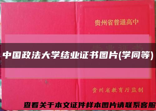 中国政法大学结业证书图片(学同等)缩略图