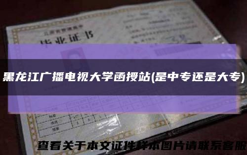 黑龙江广播电视大学函授站(是中专还是大专)缩略图