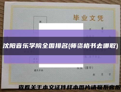 沈阳音乐学院全国排名(师资格书去哪取)缩略图