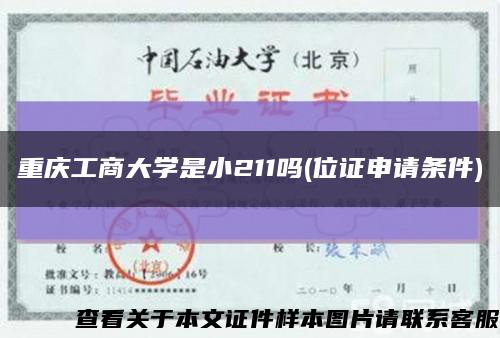重庆工商大学是小211吗(位证申请条件)缩略图
