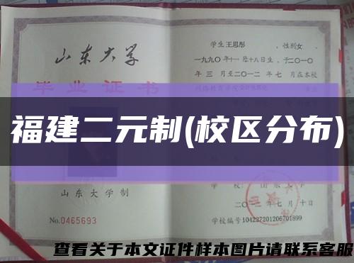 福建二元制(校区分布)缩略图