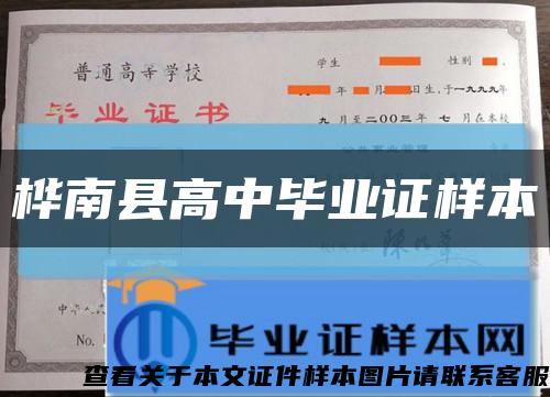 桦南县高中毕业证样本缩略图