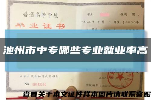 池州市中专哪些专业就业率高缩略图