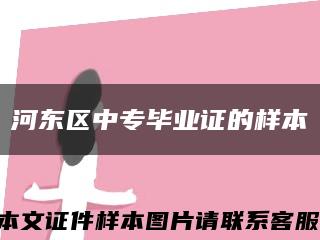 河东区中专毕业证的样本缩略图