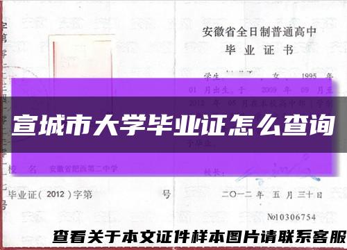宣城市大学毕业证怎么查询缩略图