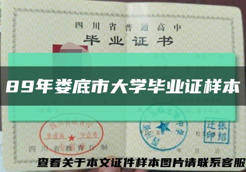 89年娄底市大学毕业证样本缩略图