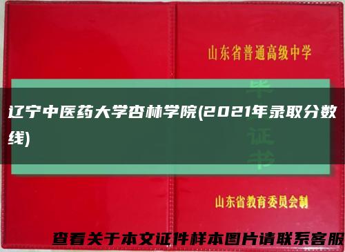 辽宁中医药大学杏林学院(2021年录取分数线)缩略图