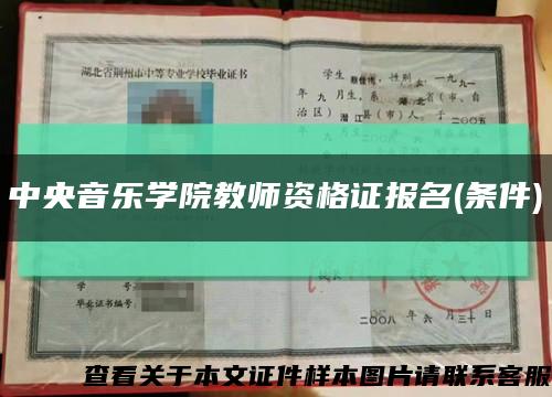 中央音乐学院教师资格证报名(条件)缩略图