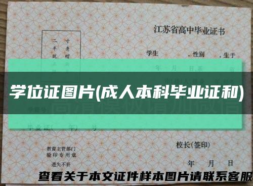 学位证图片(成人本科毕业证和)缩略图