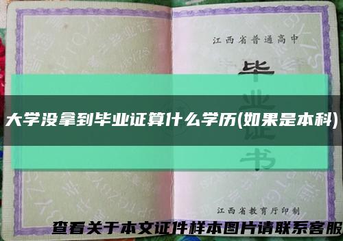 大学没拿到毕业证算什么学历(如果是本科)缩略图