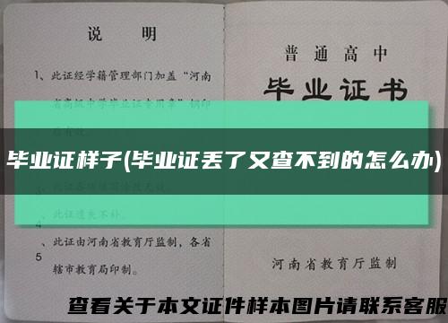 毕业证样子(毕业证丢了又查不到的怎么办)缩略图