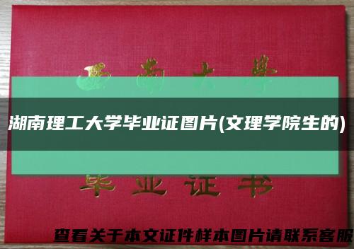湖南理工大学毕业证图片(文理学院生的)缩略图