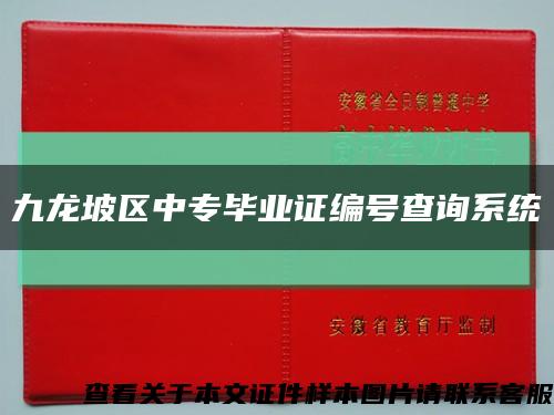 九龙坡区中专毕业证编号查询系统缩略图