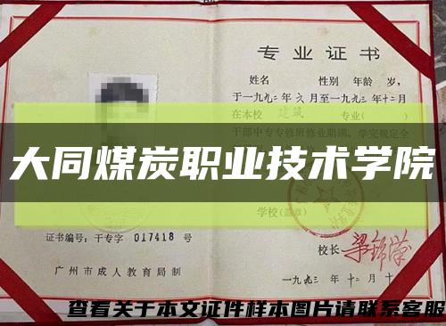 大同煤炭职业技术学院缩略图