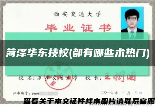 菏泽华东技校(都有哪些术热门)缩略图