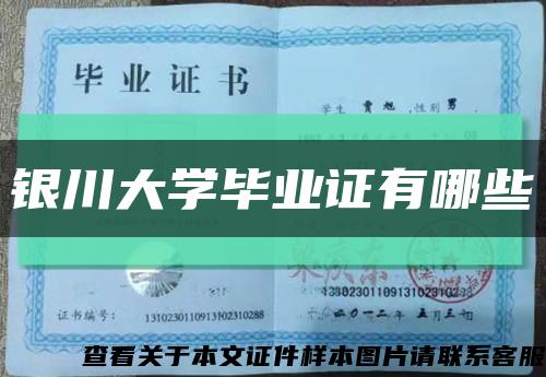 银川大学毕业证有哪些缩略图