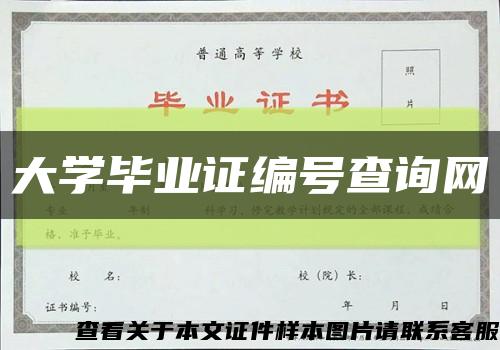 大学毕业证编号查询网缩略图