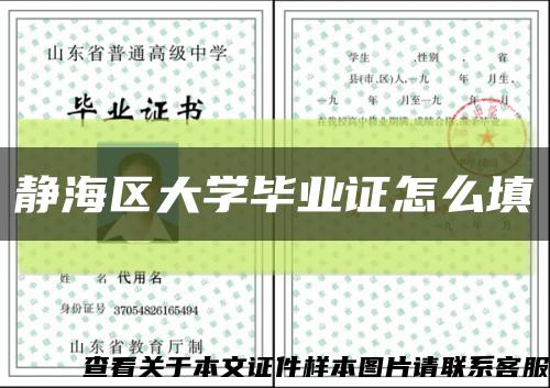 静海区大学毕业证怎么填缩略图