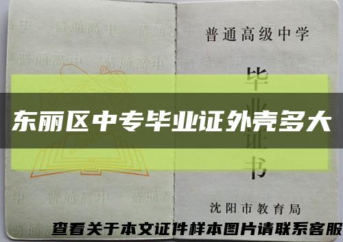 东丽区中专毕业证外壳多大缩略图