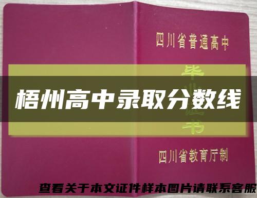 梧州高中录取分数线缩略图