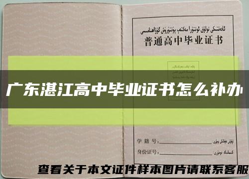广东湛江高中毕业证书怎么补办缩略图
