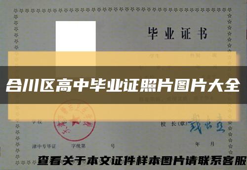 合川区高中毕业证照片图片大全缩略图