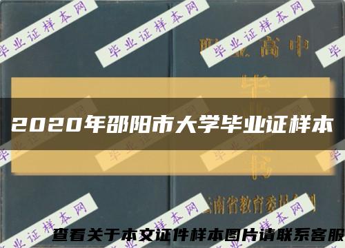 2020年邵阳市大学毕业证样本缩略图