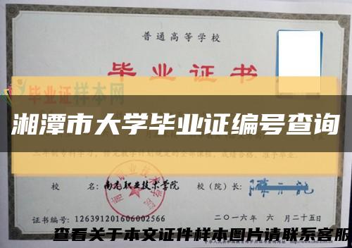 湘潭市大学毕业证编号查询缩略图