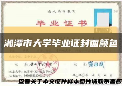 湘潭市大学毕业证封面颜色缩略图