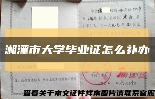 湘潭市大学毕业证怎么补办缩略图