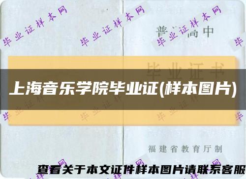 上海音乐学院毕业证(样本图片)缩略图