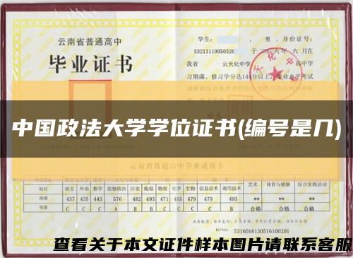 中国政法大学学位证书(编号是几)缩略图