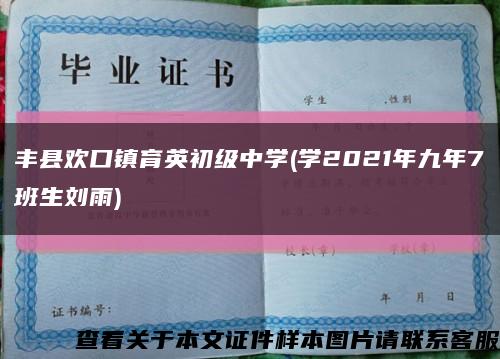 丰县欢口镇育英初级中学(学2021年九年7班生刘雨)缩略图