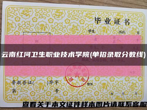 云南红河卫生职业技术学院(单招录取分数线)缩略图