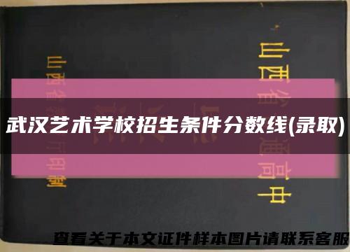 武汉艺术学校招生条件分数线(录取)缩略图