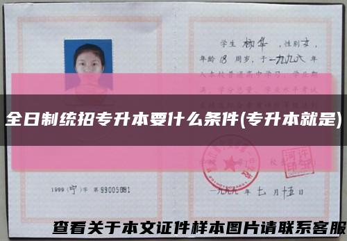 全日制统招专升本要什么条件(专升本就是)缩略图