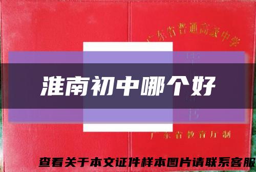 淮南初中哪个好缩略图