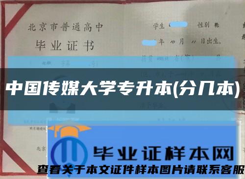 中国传媒大学专升本(分几本)缩略图