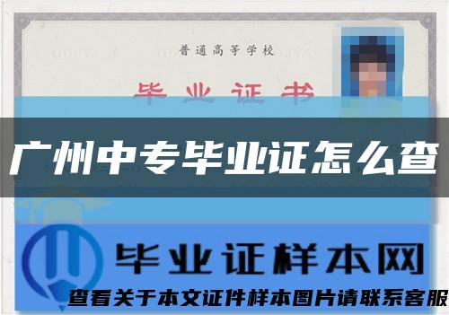 广州中专毕业证怎么查缩略图