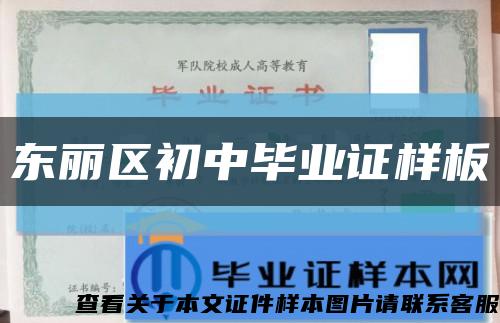东丽区初中毕业证样板缩略图