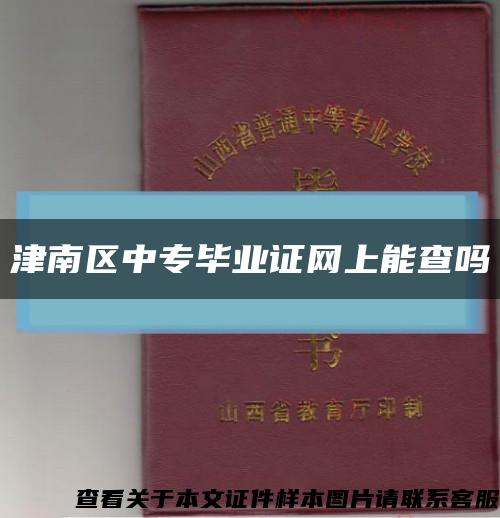 津南区中专毕业证网上能查吗缩略图