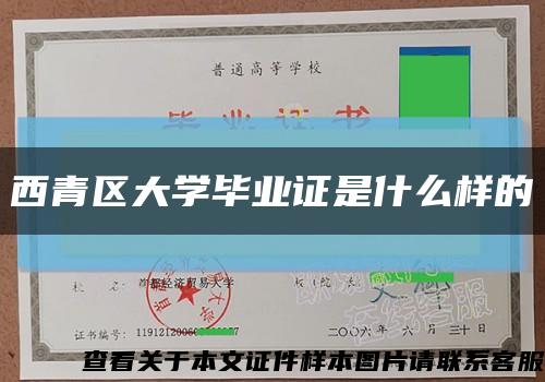 西青区大学毕业证是什么样的缩略图