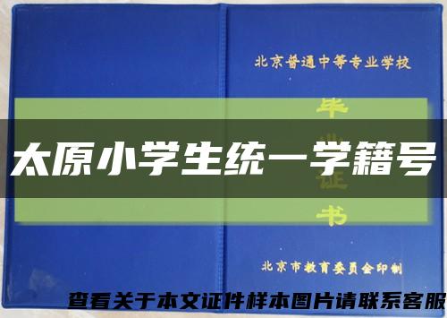 太原小学生统一学籍号缩略图