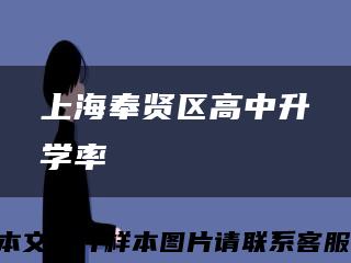 上海奉贤区高中升学率缩略图